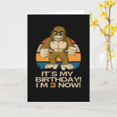 第3誕生日3年リトルビッグフット カード (黄色い花)