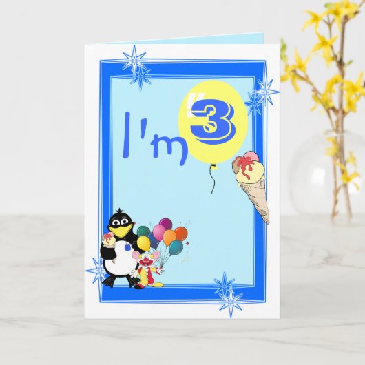 第3誕生日 カード (黄色い花)