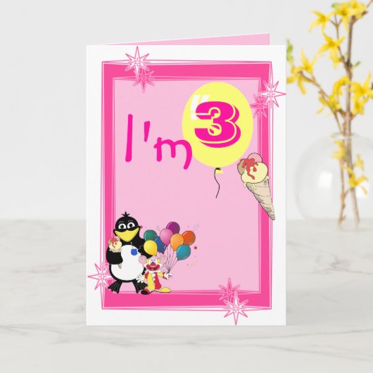 第3誕生日 カード (黄色い花)