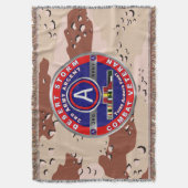 第3軍アーケントデザートストーム退役軍人 スローブランケット (正面縦)
