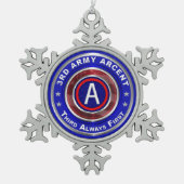 第3軍アーケント スノーフレークピューターオーナメント (正面)