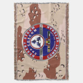 第3軍隊支援コマンド砂漠の嵐退役軍人 スローブランケット (正面縦)