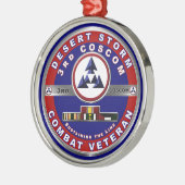 第3軍隊支援コマンド砂漠の嵐退役軍人 メタルオーナメント (左)