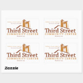 第3通りコミュニティセンタービジョン 長方形シール (シート)