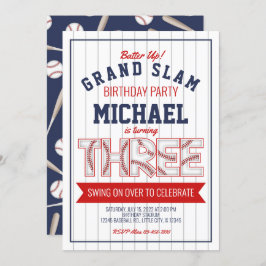 第3野球誕生日招待状 招待状