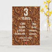 第3革結婚周年記念 カード (黄色い花)