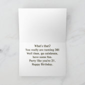 第30おもしろい誕生日カード,動物の噂話 カード (内部)