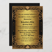 第30の誕生会、女性、Gatsbyのスタイル、アールデコ 招待状 (正面/裏面)