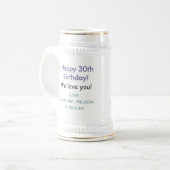 第30カスタマイズ誕生日のマグ ビールジョッキ (正面左)