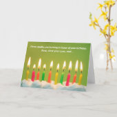 第30バースデー・カード30本の蝋燭の カード (黄色い花)