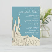 第30ビーチのテーマの誕生日のパーティの招待状 招待状 (スタンド正面)