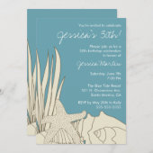 第30ビーチのテーマの誕生日のパーティの招待状 招待状 (正面/裏面)