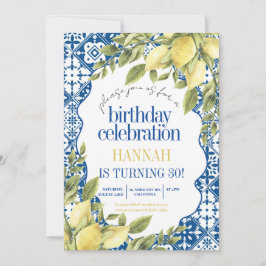 第30レモ地中海のンイタリアン誕生日 招待状