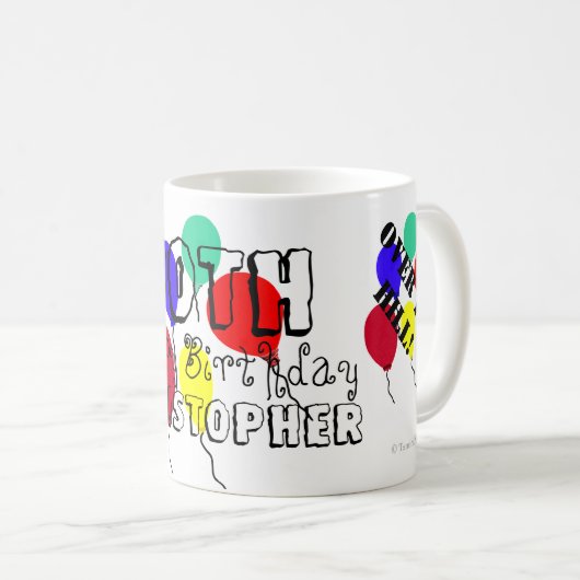 第30丘の名前のマグ上の誕生日 コーヒーマグカップ (正面右)