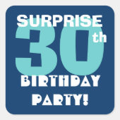 第30回サプライズ誕生日パーティー海軍とアクアブルー スクエアシール (正面)