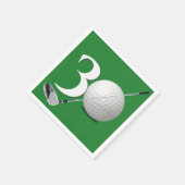 第30回バースデーゴルフボール&クラブ スタンダードカクテルナプキン (角)