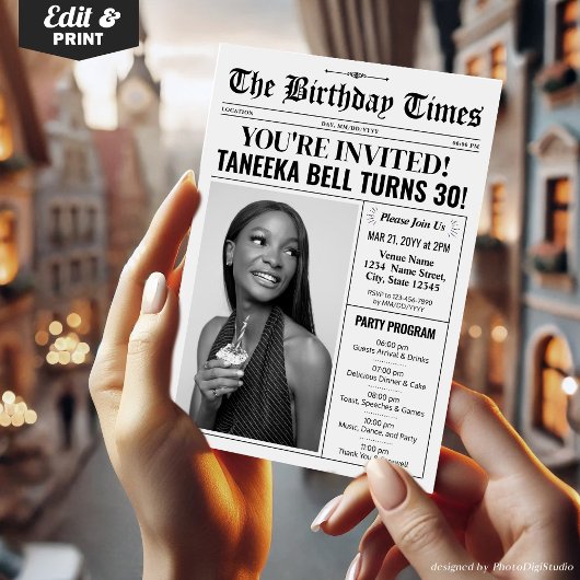 第30回バースデーニュース招待状付き シーズンカード