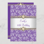 第30回パープルフローラパールバースデーパーティー 招待状 (正面/裏面)