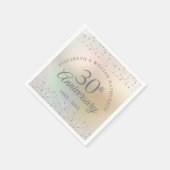 第30回パールの結婚記念日ハート紙吹雪 スタンダードカクテルナプキン (角)