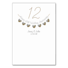 第30回パールハート結婚のアニバーサリーテーブル番号 テーブルナンバー