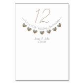 第30回パールハート結婚のアニバーサリーテーブル番号 テーブルナンバー (正面)