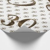 第30回パール結婚ズ記念タイポグラフィエレガント ラッピングペーパー (角)