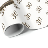 第30回パール結婚ズ記念タイポグラフィエレガント ラッピングペーパー (ロールコーナー)