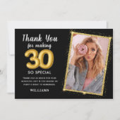 第30回モダン大人誕生日写真招待状 招待状 (正面)