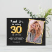 第30回モダン大人誕生日写真招待状 招待状 (スタンド正面)