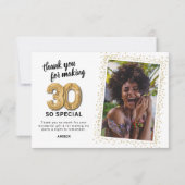 第30回モダン大人誕生日写真 サンキューカード (正面)