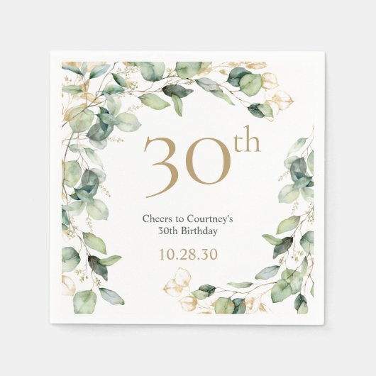 第30回ユーカリ スタンダードカクテルナプキン (正面)