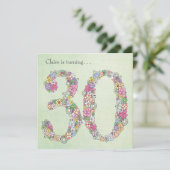 第30回レディースバースデーパーティーカスタム招待状 招待状 (スタンド正面)