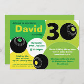 第30回ローンボウルズはだしのボーリング誕生日 招待状 (正面/裏面)