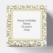 第30回写真展 – 金ゴールド/ホワイトナンバーパターン フェイバーボックス (上部)