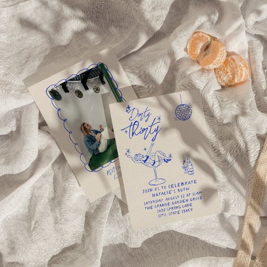 第30回沿岸水たまりのダーティ30フォト誕生日 招待状