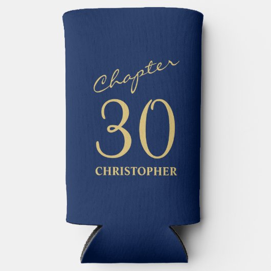 第30回生誕第30章青金ゴールド スリム缶クーラー (正面)