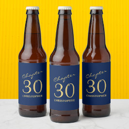 第30回生誕第30章青金ゴールド ビールラベル