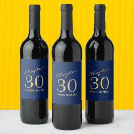 第30回生誕第30章青金ゴールド ワインラベル