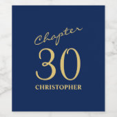 第30回生誕第30章青金ゴールド ワインラベル (シングルラベル)