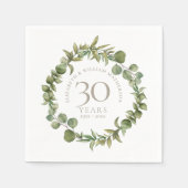 第30回真珠の結婚アニバーサリーウッドランド スタンダードカクテルナプキン (正面)