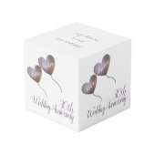 第30回真珠結婚周年記念ハート風船 フォトキューブ (裏面アングル)