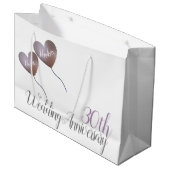 第30回真珠結婚周年記念ハート風船 ラージペーパーバッグ (正面アングル)