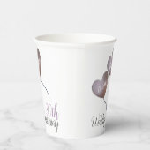 第30回真珠結婚周年記念ピンクハートバルーン 紙コップ (右)