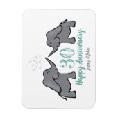 第30回真珠結婚周年象 マグネット (縦)