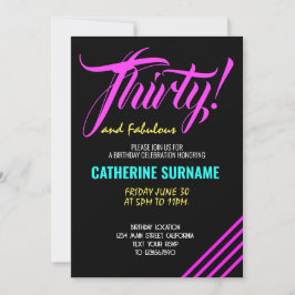 第30回素晴らしい誕生日パーティーお祝い 招待状