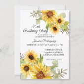 第30回誕生日ひまわり素朴フローラ 招待状 (正面)