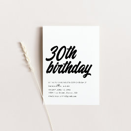 第30回誕生日パーティーへの招待 招待状