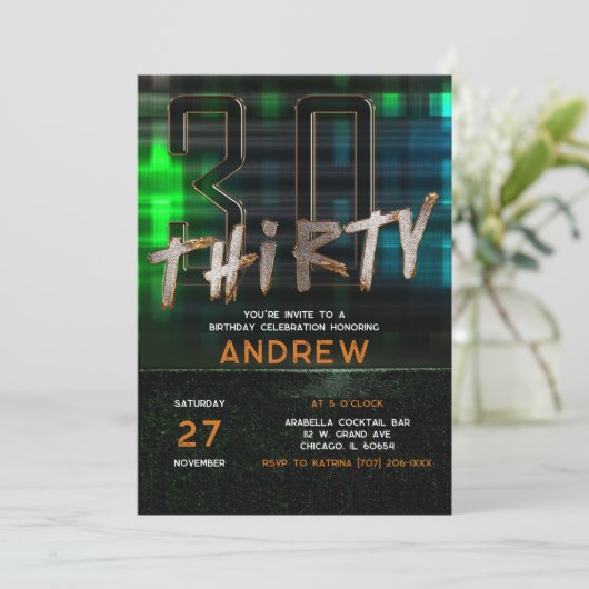 第30回誕生日パーティーアイディア 招待状 (スタンド正面)