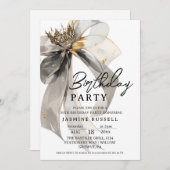 第30回誕生日パーティー女性 招待状 (正面/裏面)