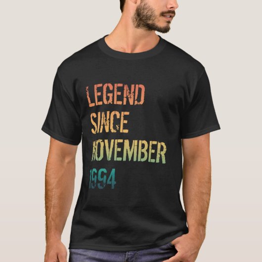 第30回誕生男女性伝説1994生まれ年11月 Tシャツ (正面)